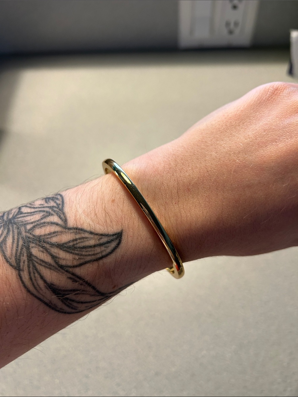 Classic Madewell Gold Cuff Bar Bracelet